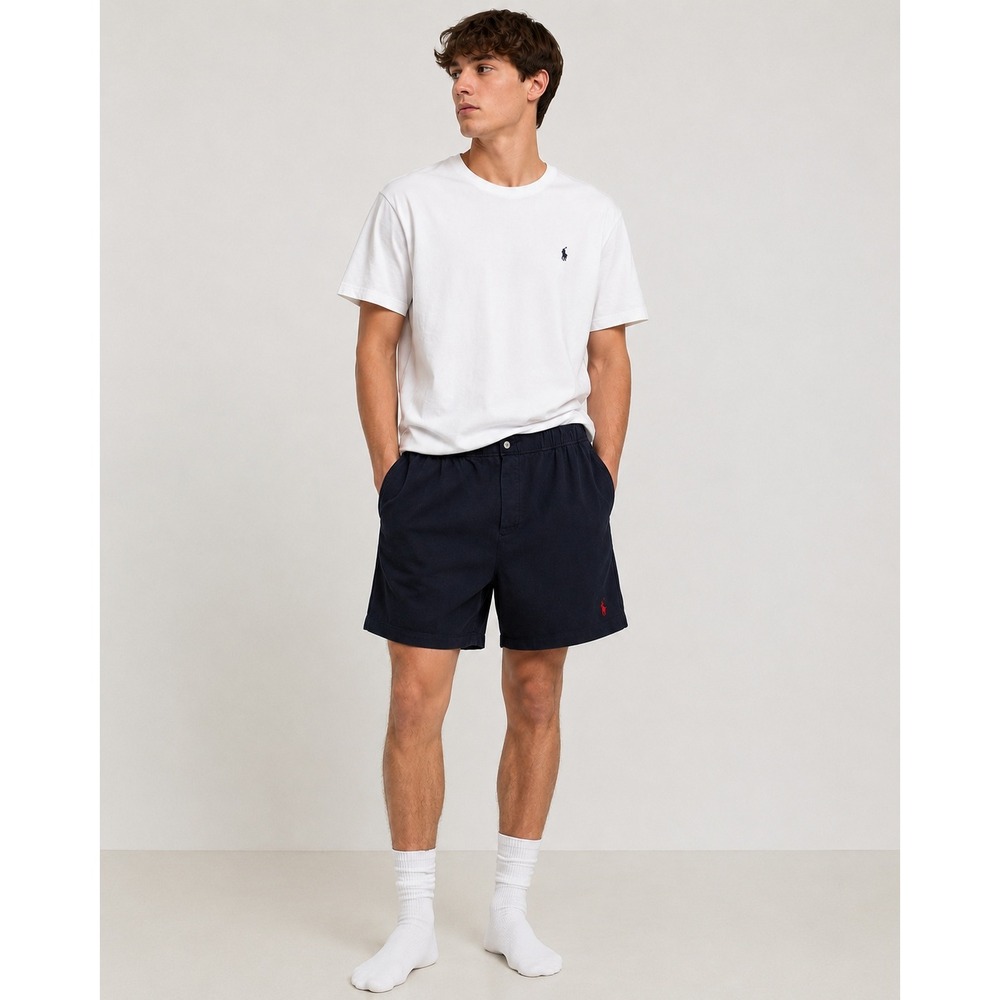 Polo Ralph Lauren Lounge Shorts Mens L Navy Cotton Pony Logo Vintage Y2K